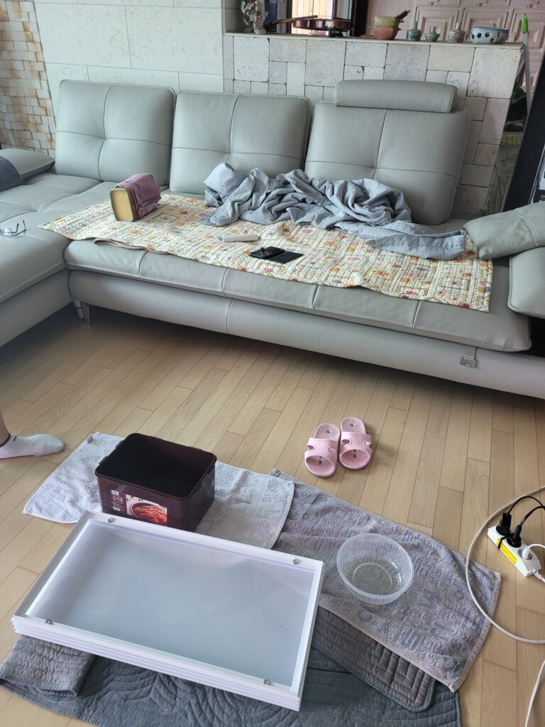 평택 누수탐지 아랫집 물샘 보험처리로 해결 아랫집 피해로 물을 받고 있어요