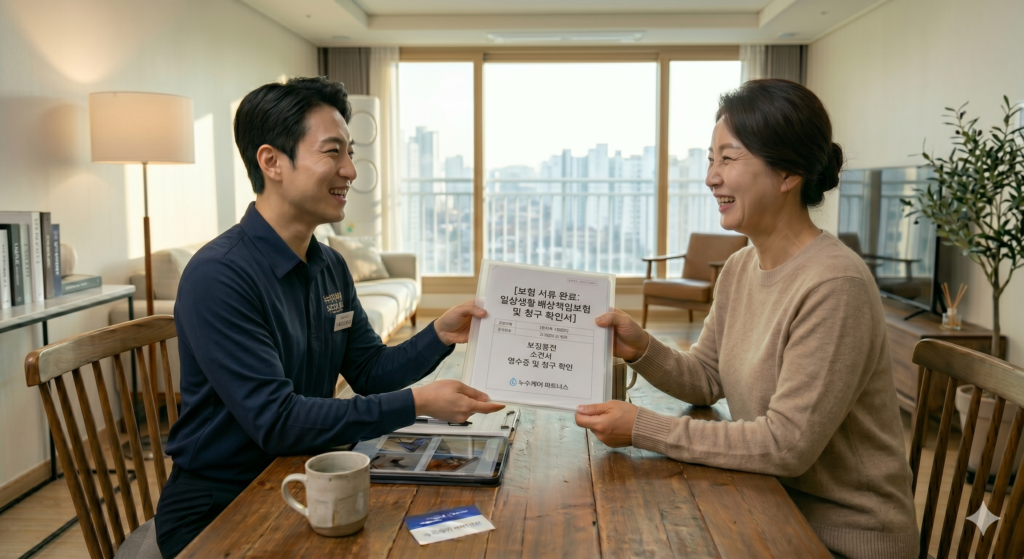 남양주 누수탐지 아파트 아랫집 누수 일상생활배상책임 보험으로 해결 보험 서류 전달 사진